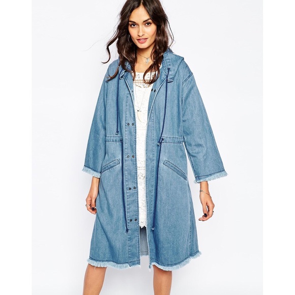STEVIE MAY Jackets & Blazers - STEVIE MAY - MONDAY HOODED DENIM COAT